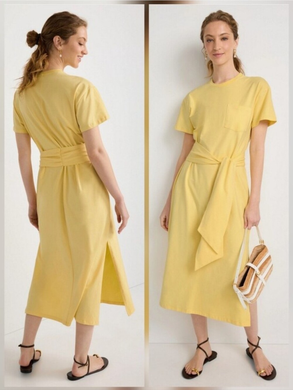 SIMKHAI Sara T-Shirt Dress Crew Neck Short Sleeve Size M